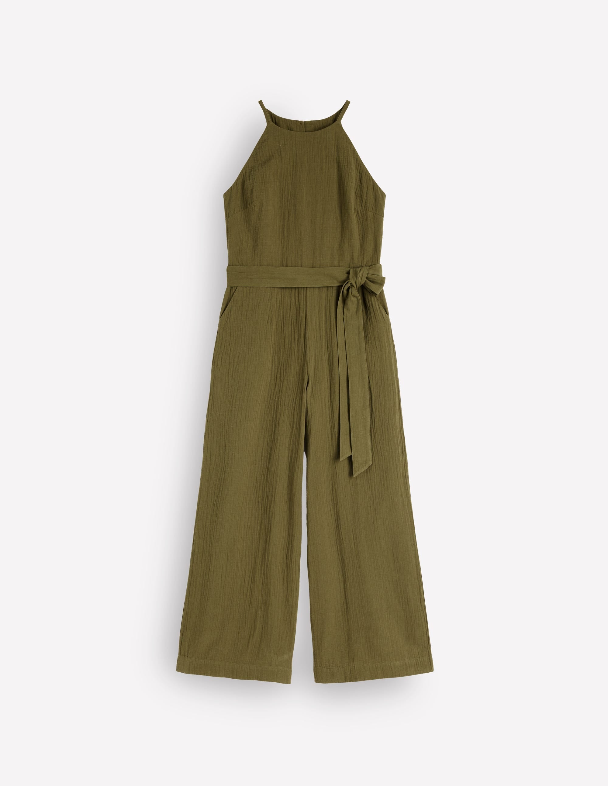 Rosa Double Cloth Jumpsuit-Olive