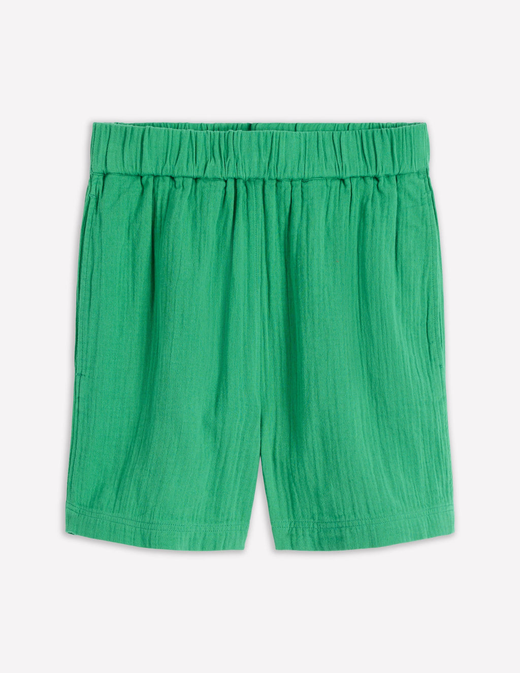 Pull-on Double Cloth Shorts-Shamrock Green