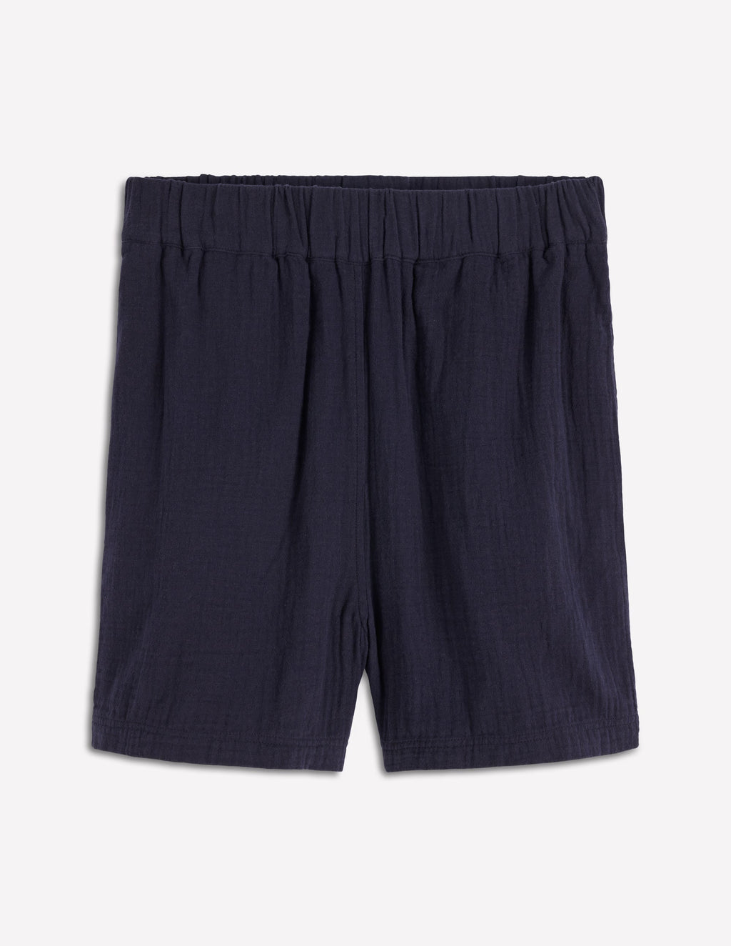 Pull-on Double Cloth Shorts-Navy