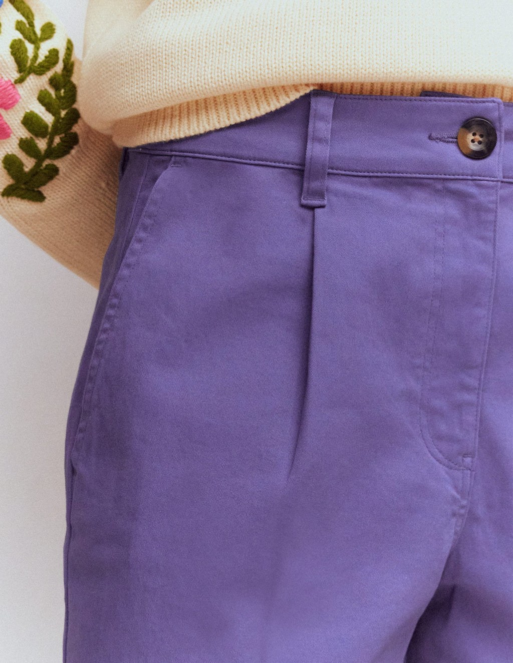 Chino Shorts-Purple Thistle