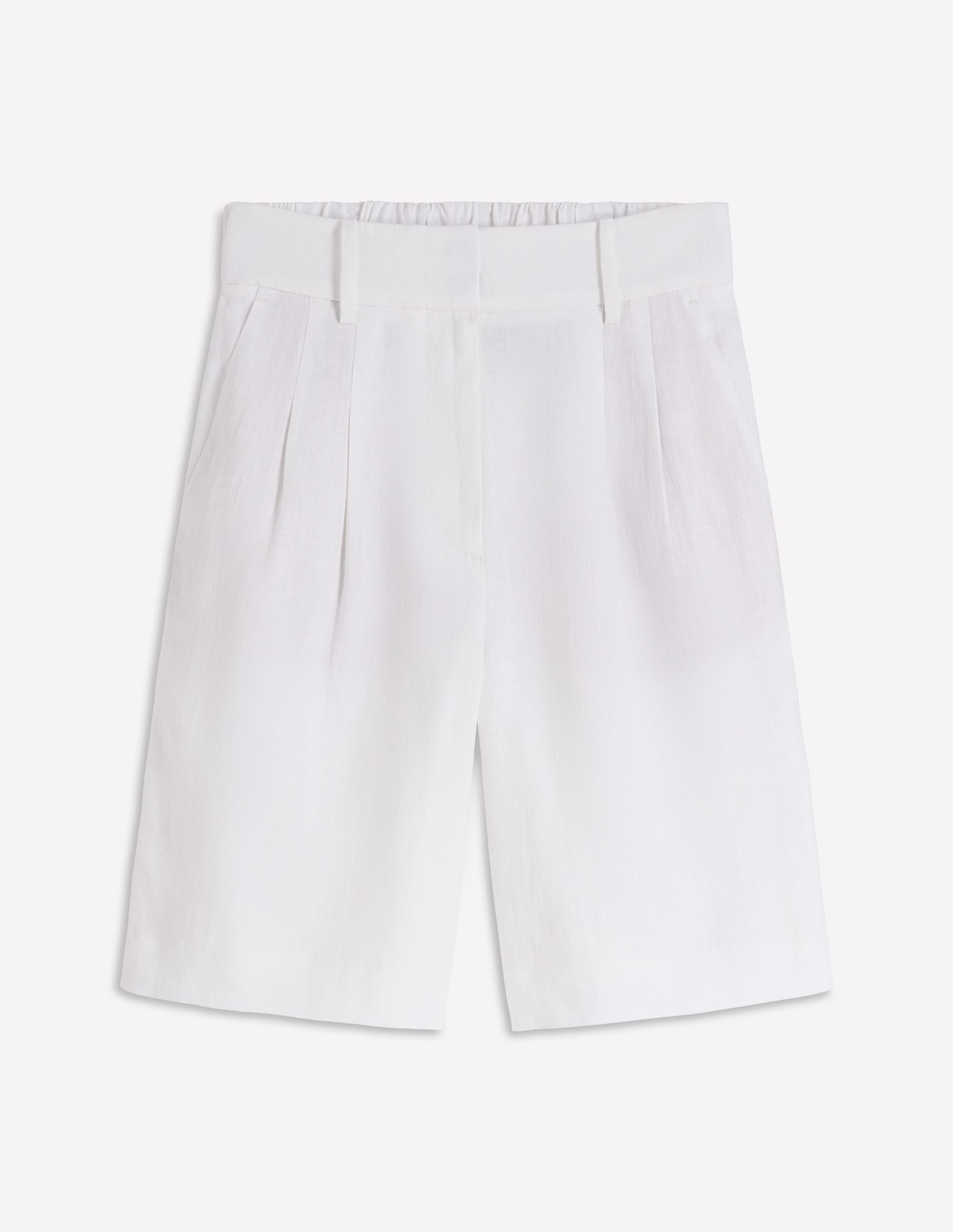 Kensington Linen Shorts-White